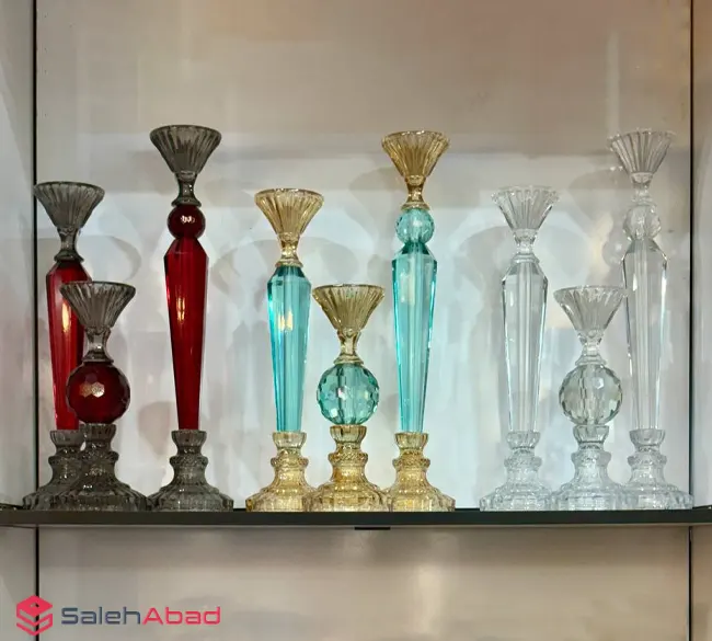 فروش عمده جاشمعی کریستال گوی دار 3 سایز