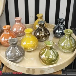 فروش عمده جاعودی گلدانی سرامیکی رنگی