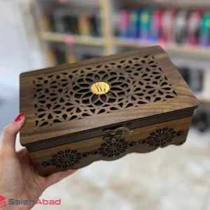 فروش عمده جاقاشقی چوبی درب دار طرح مشبک