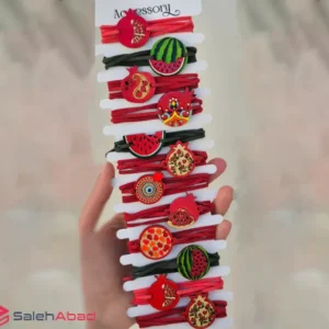 فروش عمده دستبند چرمی یلدایی طرح میوه