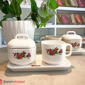 فروش عمده ست چای خوری یک نفره گلسرخی