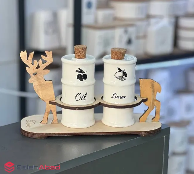 فروش عمده جای آبلیمو و روغن سرامیک طرح گوزن