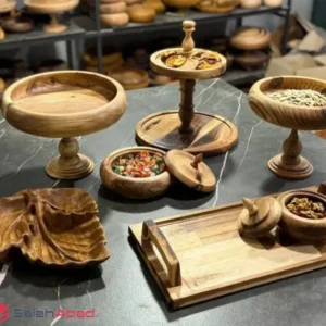 فروش عمده سرویس پذیرایی چوبی 7 تکه
