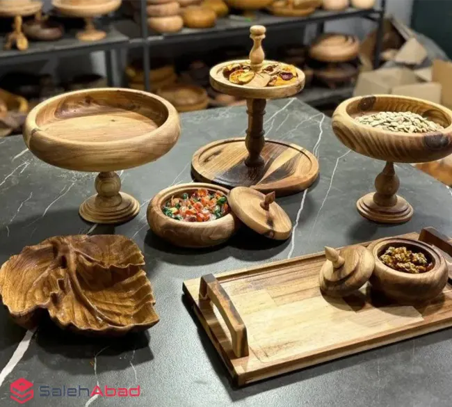 فروش عمده سرویس پذیرایی چوبی 7 تکه