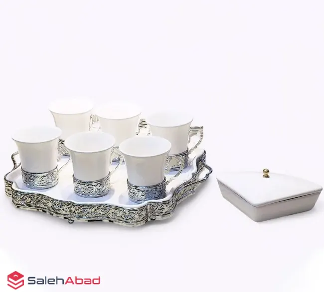 فروش عمده ست چای خوری پایه فلزی 6 نفره