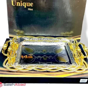 فروش عمده سینی استیل جفتی مستطیل UNIQUE MAX