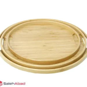 فروش عمده سینی چوبی بامبو گرد 3 سایز
