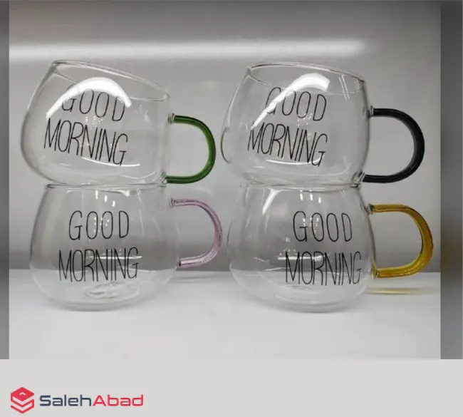فروش عمده فنجان قهوه پیرکس طرح GOOD MORNING