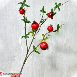 فروش عمده شاخه میوه مصنوعی انار 5 عددی