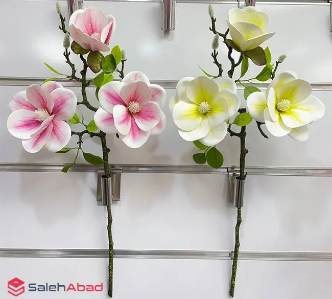 فروش عمده شاخه گل مصنوعی مگنولیا 3 گل