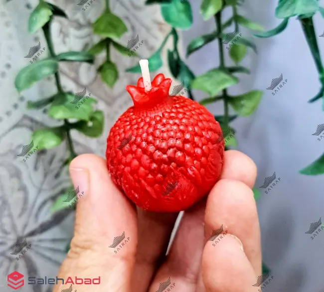 فروش عمده شمع یلدایی طرح انار 4 عددی
