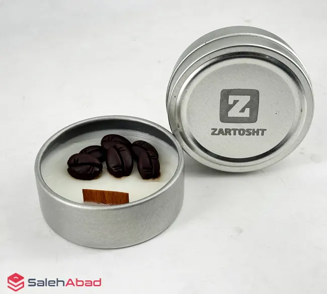 فروش عمده شمع معطر قوطی فلزی مدل قهوه