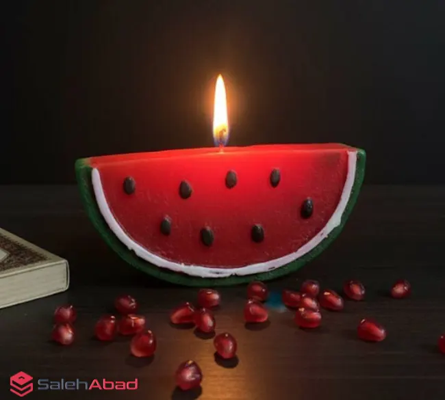 فروش عمده شمع شب یلدا طرح قاچ هندوانه