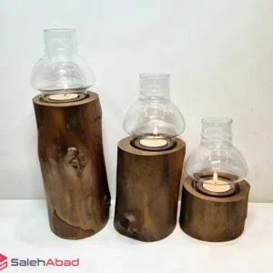 فروش عمده شمعدان وارمر تنه درخت 3 عددی