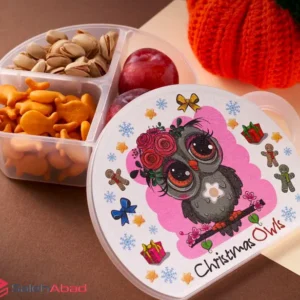 فروش عمده ظرف نگهدارنده 3 خانه طرح جغد