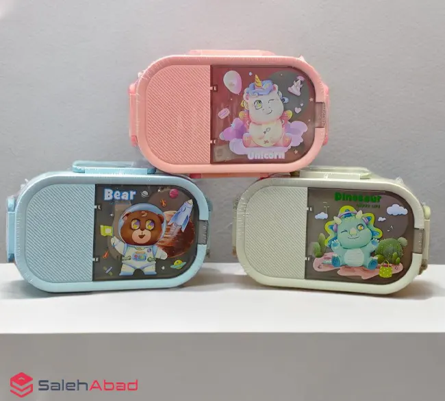 فروش عمده ظرف غذا کودک فانتزی 3 خانه