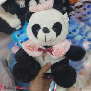 فروش عمده عروسک پاندا پاپیونی شال بافتنی