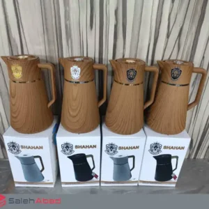 فروش عمده فلاسک داخل شیشه چوبی 1 لیتری
