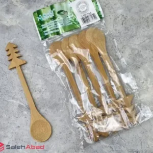فروش عمده قاشق ادویه چوبی طرح درخت کاج