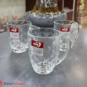فروش عمده ماگ شیشه ای طرح حبابی DELI