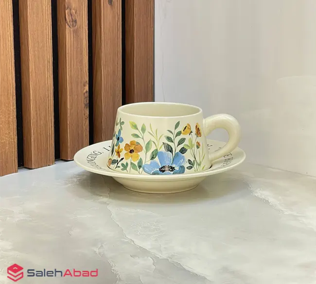 فروش عمده ماگ سرامیکی زیره دار گلدار