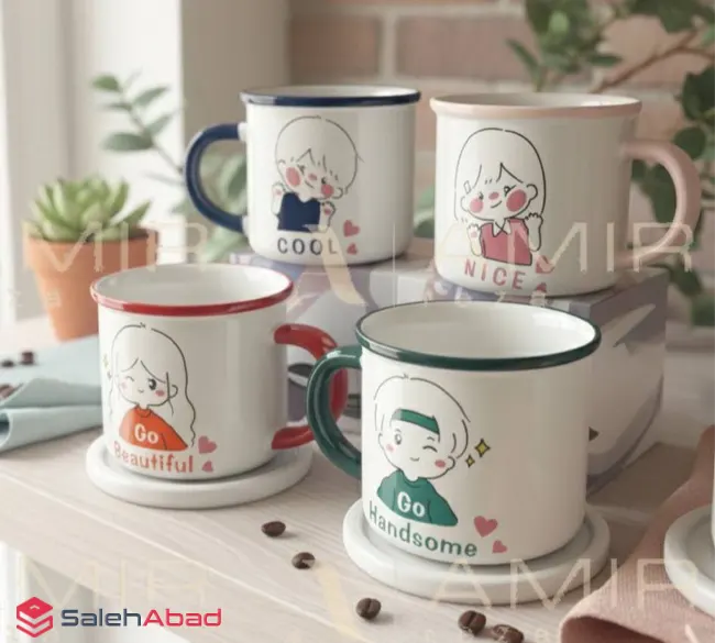 فروش عمده ماگ فانتزی طرح دختر و پسر