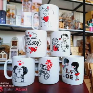 فروش عمده ماگ چینی طرح فانتزی عاشقانه