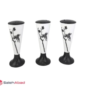 فروش عمده نمکدان پلاستیکی پایه دار 3 عددی