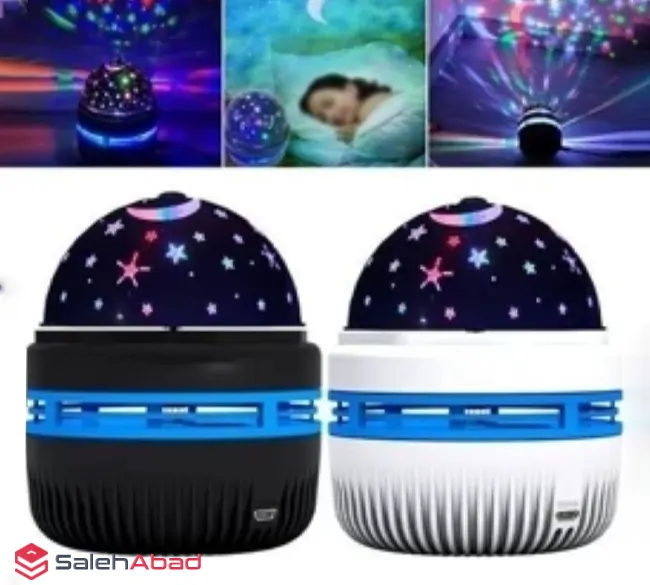 فروش عمده چراغ خواب چرخشی ماه و ستاره