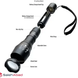 فروش عمده چراغ قوه پلیسی 5 حالته TAC LIGHT