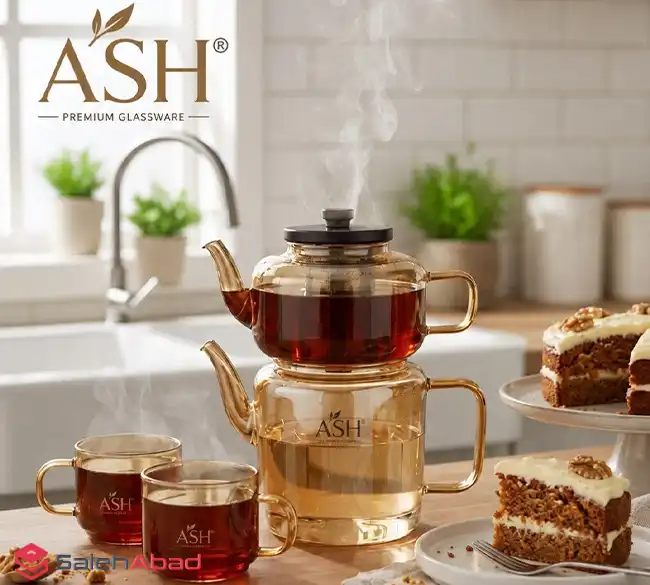 فروش عمده کتری و قوری پیرکس شعله مستقیم ASH