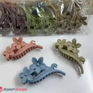 فروش عمده کلیپس مو شمعی طرح گل