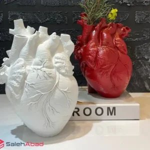 فروش عمده گلدان پلی استر دکوری طرح قلب
