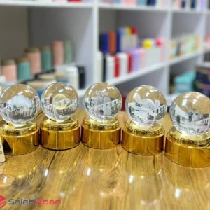 فروش عمده گوی کریستال چرخشی طرح دار