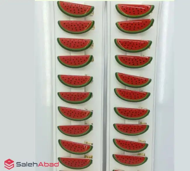 فروش عمده گیره مو انبری یلدایی طرح هندوانه