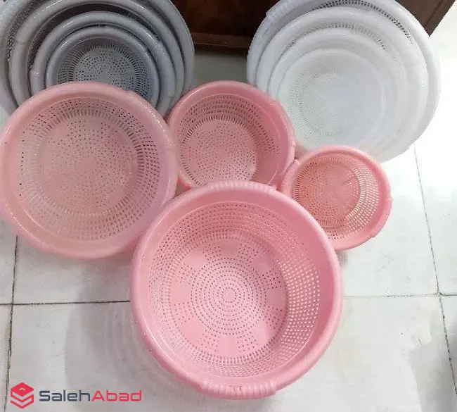 فروش عمده آبکش پلاستیکی طرح کندو 4 عددی