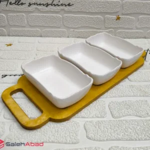 فروش عمده اردو خوری سه پیاله زیره چوبی