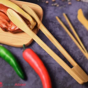 فروش عمده انبر سالاد خوری چوبی بامبو