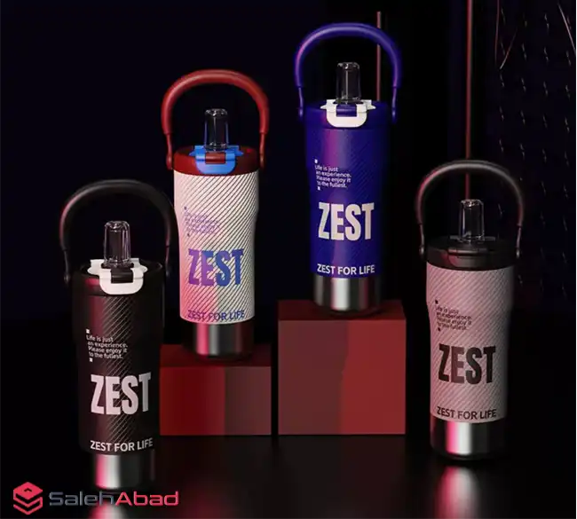 فروش عمده تراول ماگ استیل دسته دار ZEST