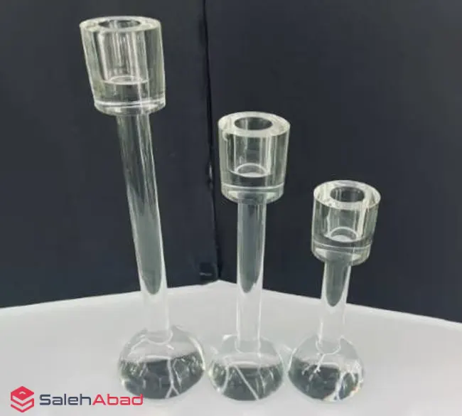 فروش عمده ست جاشمعی شیشه ای 3 عددی