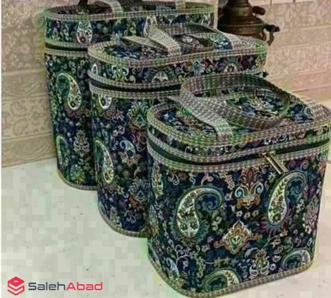 فروش عمده کیف جا فلاسکی سه تکه طرح بته جقه