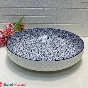 فروش عمده دیس سرامیکی گود طرح گل آبی
