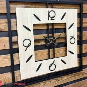 فروش عمده ساعت دیواری فلزی صفحه چوبی TIGGO