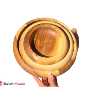 فروش عمده کاسه چوب گردو گرد 3 سایز
