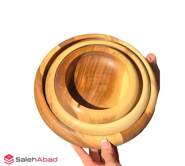 فروش عمده کاسه چوب گردو گرد 3 سایز