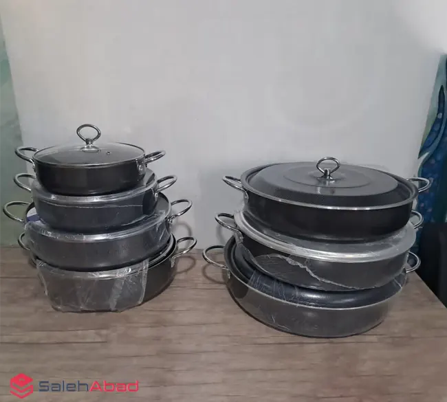 فروش عمده تابه گرانیتی دو دسته درب دار