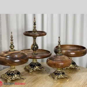 فروش عمده ست پذیرایی چوب گردو براق 4 تکه