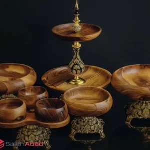 فروش عمده ست پذیرایی چوبی با پایه فلزی