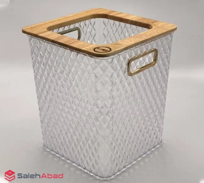فروش عمده سطل کاغذ درب بامبو مهر ایران