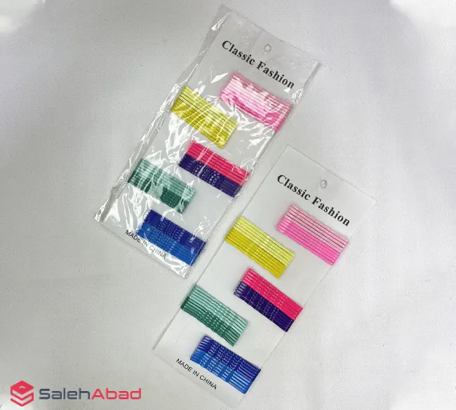 فروش عمده گیره مو پنسی رنگی 50 عددی